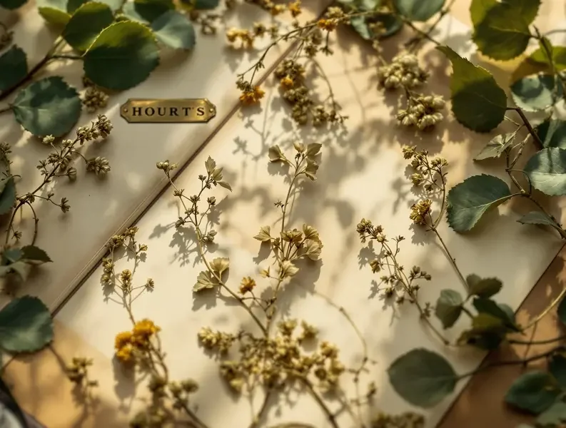 植物世纪 · 百年经典 - 橘子影院 植物世纪经典片单封面,标本馆里压制的植物与黄铜标签